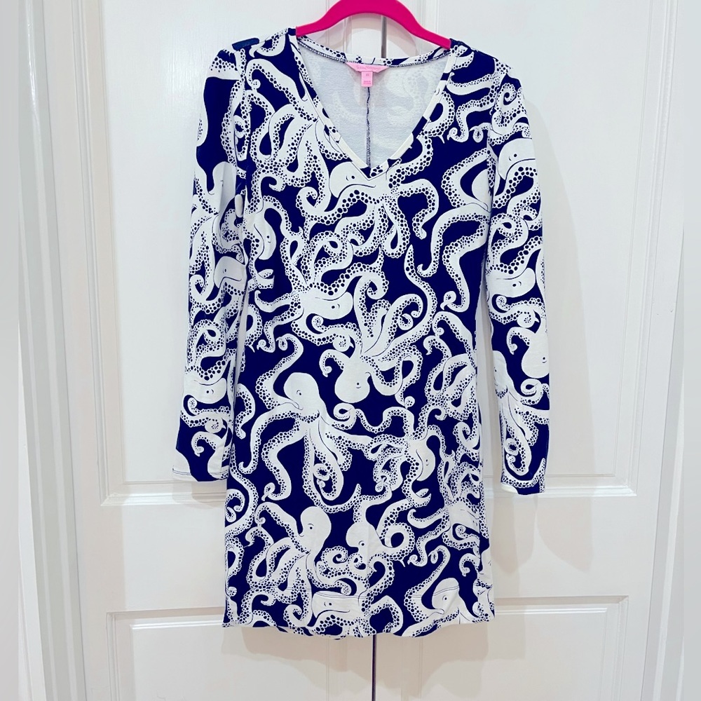 XS long sleeved Lilly Pulitzer Octopus Pattern Dress